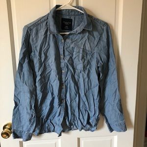 Denim button down